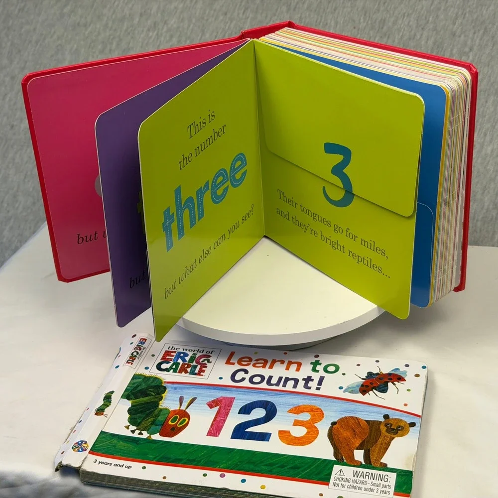 Heath McKenzie 123 Lift the Flap 1 to 100 & Eric‎ Carle Learn to Count Book Lot